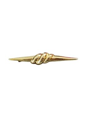 Goldtone Knot Bar Brooch